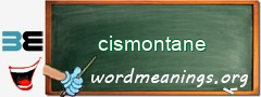 WordMeaning blackboard for cismontane